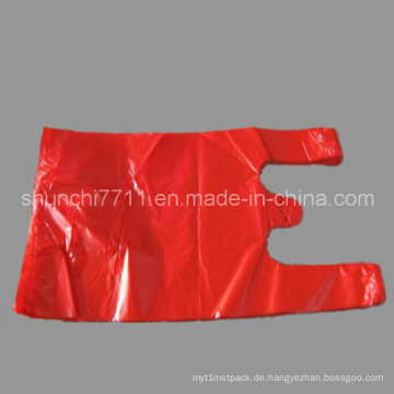 Plastic Red Weste Einkaufstasche